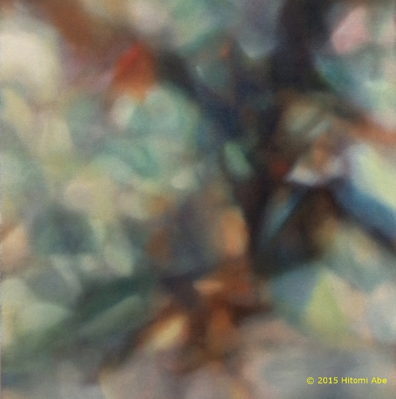 Wonder III &copy;  2013 Hitomi, oil on canvas, 40 x 120 cm